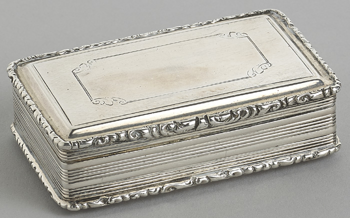 An early Victorian silver snuff box by Nathaniel Mills at Whyte's Auctions