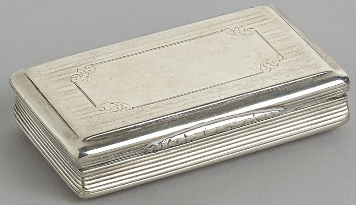 A Victorian silver snuff box by Nathaniel Mills at Whyte's Auctions