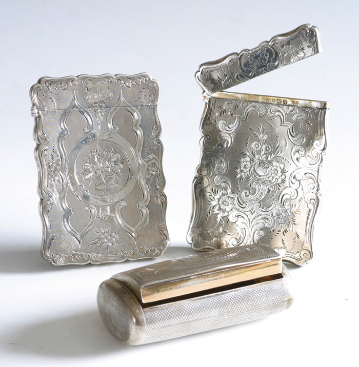 Two Victorian silver card cases at Whyte's Auctions