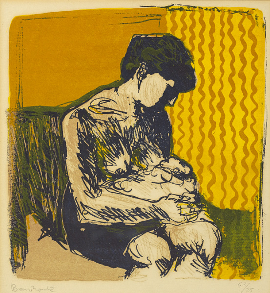 WOMAN AND CHILD by Brian Bourke sold for 100 at Whyte's Auctions