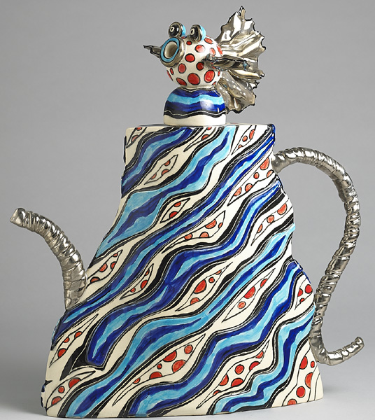 TEAPOT WITH BLUE STRIPES, 2008 by Ann-Marie Robinson sold for 320 at Whyte's Auctions