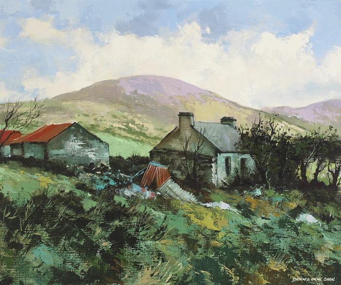 MOURNES NEAR HILLTOWN, COUNTY DOWN by Dennis Orme Shaw sold for �280 at Whyte's Auctions