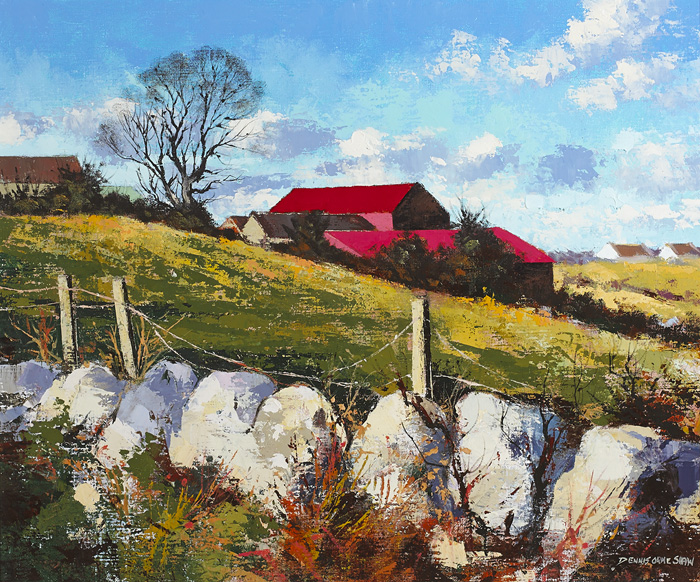 RED FARM BUILDINGS by Dennis Orme Shaw sold for �280 at Whyte's Auctions