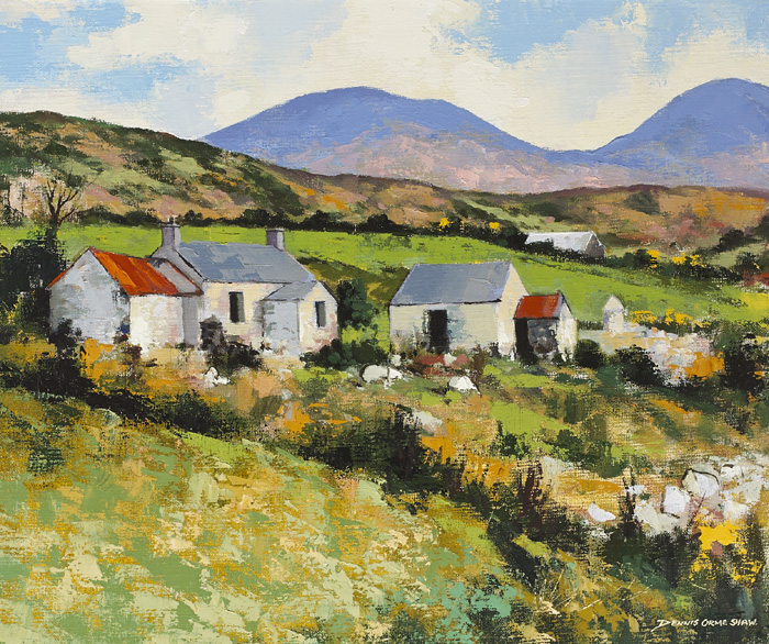 ABANDONED FARM BUILDINGS, MOURNES, COUNTY DOWN by Dennis Orme Shaw (b.1944) at Whyte's Auctions