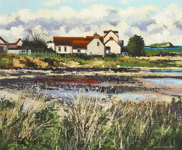 SHORELINE COTTAGES, PORTAVOGIE, ARDS PENINSULA, COUNTY DOWN by Dennis Orme Shaw (b.1944) at Whyte's Auctions