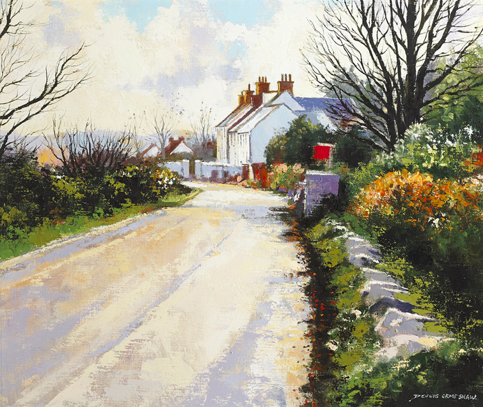 MANSE ROAD, CLOUGHEY, ARDS PENINSULA, COUNTY DOWN by Dennis Orme Shaw (b.1944) at Whyte's Auctions