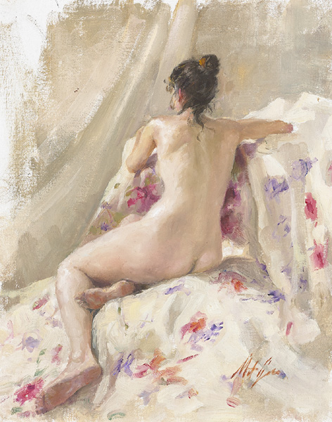 SEATED NUDE by Matt Grogan sold for �480 at Whyte's Auctions