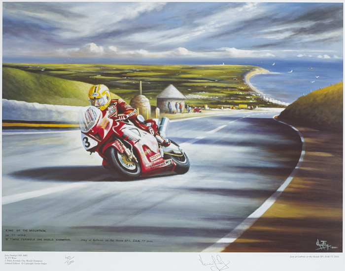 JOEY AT GUTHRIE'S ON THE HONDA SP1.I.O.M. TT, 2000 by Verner Finlay sold for �50 at Whyte's Auctions
