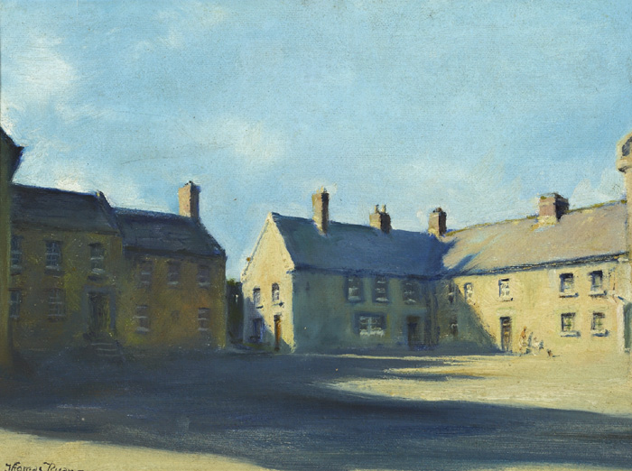 MILLMOUNT SQUARE, DROGHEDA, 1978 by Thomas Ryan PPRHA (1929-2021) at Whyte's Auctions