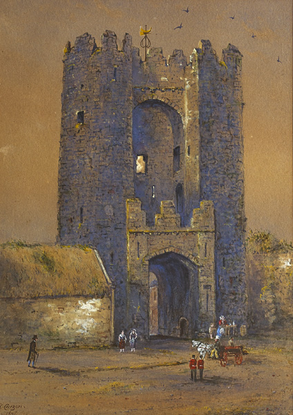 LAWRENCE GATE, DROGHEDA, 1878 by Henry George Roper-Curzon (1822-1892) at Whyte's Auctions