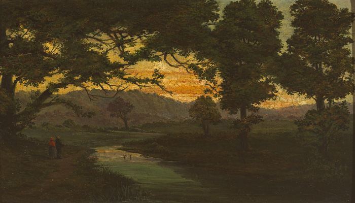 EVENING ON THE TOLKA RIVER, 1880 by George J. Nairn (fl1880-1936) at Whyte's Auctions