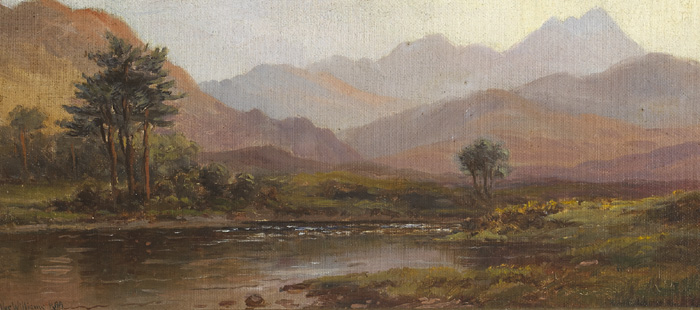 WHERE THE LAUNE RIVER LEAVES THE LOUGH LEANE, KILLARNEY by Alexander Williams RHA (1846-1930) at Whyte's Auctions