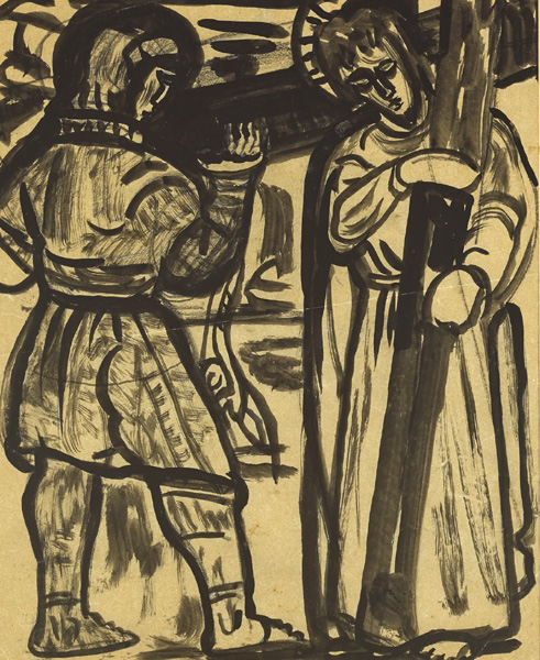 STUDIES FOR STATIONS OF THE CROSS II, VI and XI (SET OF 3) by Evie Hone HRHA (1894-1955) at Whyte's Auctions