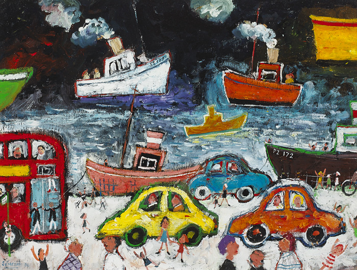 TRAFFIC BY THE DOCKS, 2002 by Simeon Stafford (British, b.1956) at Whyte's Auctions