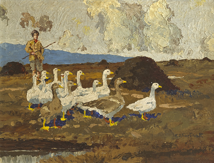 THE GOOSE LADDIE by Eva Stuart-Watt sold for 640 at Whyte's Auctions