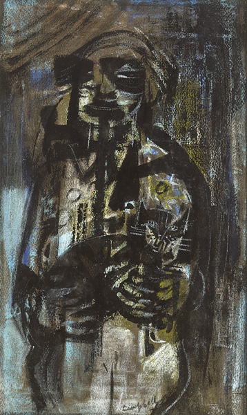 CLOWN WITH CAT by George Campbell RHA (1917-1979) at Whyte's Auctions