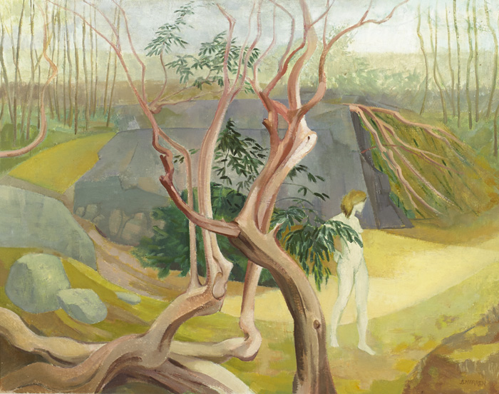 FIGURE AMONG TREES by Barbara Warren sold for �1,900 at Whyte's Auctions