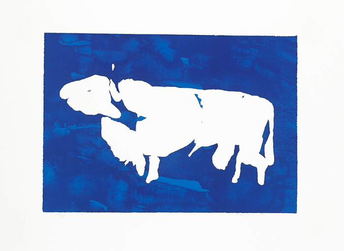 THE BULL OF CAILNGE (BLUE) by Louis le Brocquy HRHA (1916-2012) at Whyte's Auctions