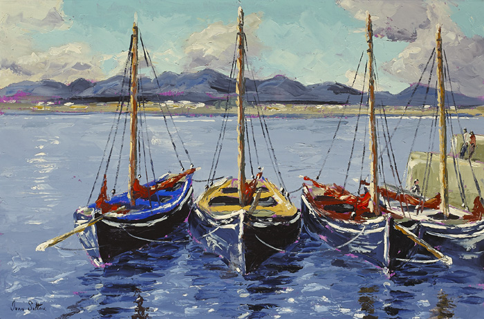 GALWAY HOOKER, ROUNDSTONE, GALWAY by Ivan Sutton (b.1944) at Whyte's Auctions