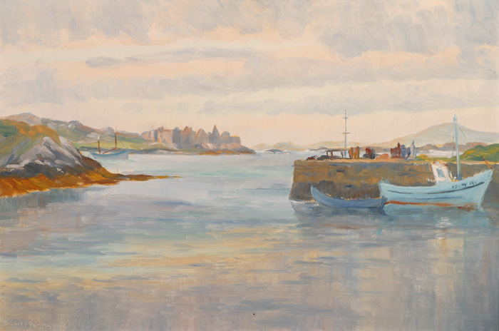 OLD PIER, INISHBOFIN by Stanley Pettigrew (b.1927) at Whyte's Auctions