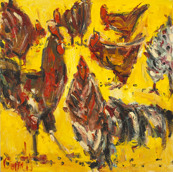 SEVEN HENS by Deborah Donnelly (b.1978) (b.1978) at Whyte's Auctions
