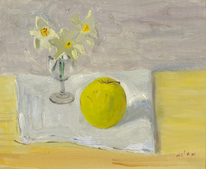 STILL LIFE WITH APPLE by James Nolan RHA PPWCSI (b.1929) at Whyte's Auctions