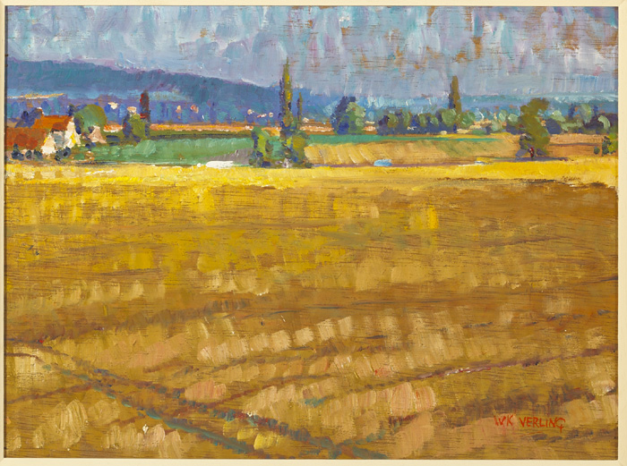 WHEAT FIELDS, LA ROCHE-POSAY by Walter Verling HRHA (b.1930) HRHA (b.1930) at Whyte's Auctions