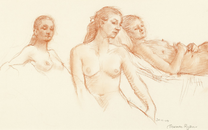 STUDY OF NESSA, 2004 by Thomas Ryan PPRHA (b.1929) at Whyte's Auctions