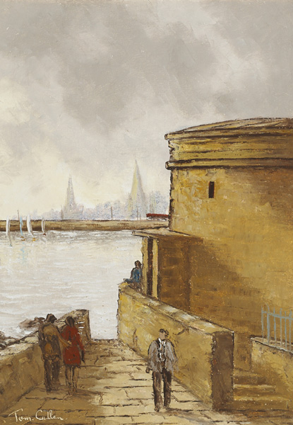 D�N LAOGHAIRE HARBOUR by Tom Cullen (1934-2001) at Whyte's Auctions