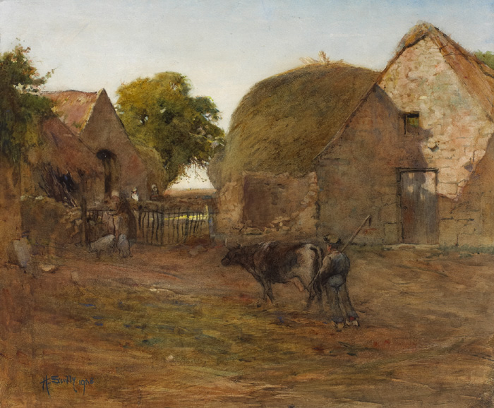THE RICK-YARD, 1908 by Harry Scully RHA (c.1863-1935) RHA (c.1863-1935) at Whyte's Auctions