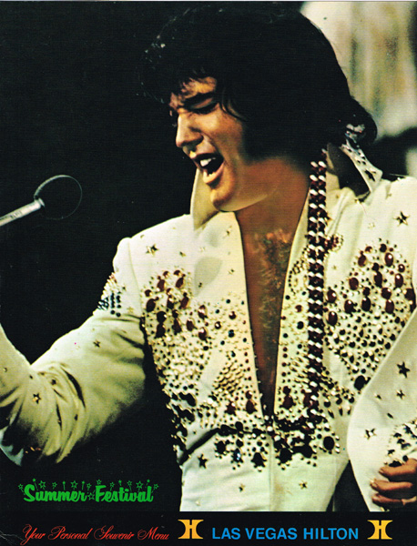 1972 - 74 Elvis Presley Las Vegas Hilton Souvenir Menus at Whyte's Auctions