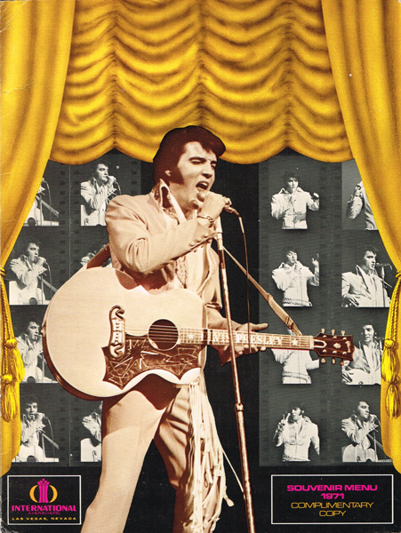 1971 & 72 Elvis Presley Las Vegas Hilton Souvenir Menus at Whyte's Auctions