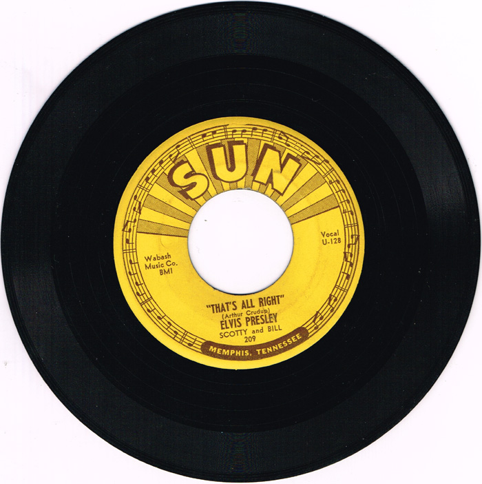 Elvis Presley, That's All Right / Blue Moon of Kentucky, 1955, Sun Records number 209. at Whyte's Auctions