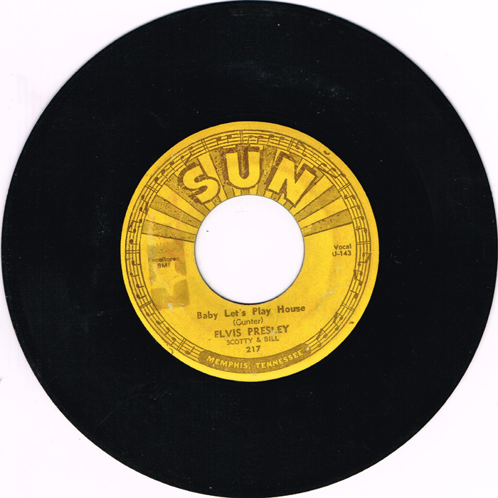 Elvis Presley, Baby Let's Play House / I'm Left, You're Right, She's Gone, 1955, Sun Records number 217. at Whyte's Auctions
