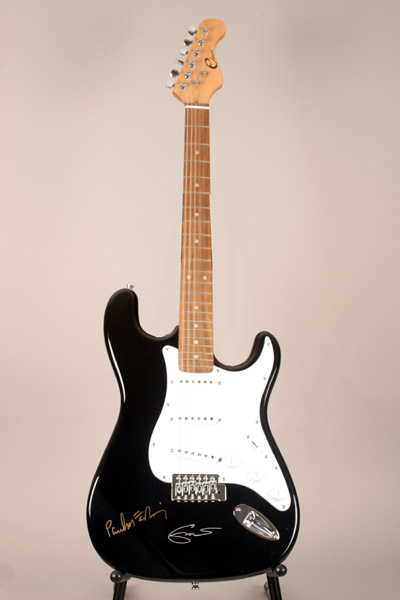 Paul McCartney and Eric Clapton signed guitar at Whyte's Auctions
