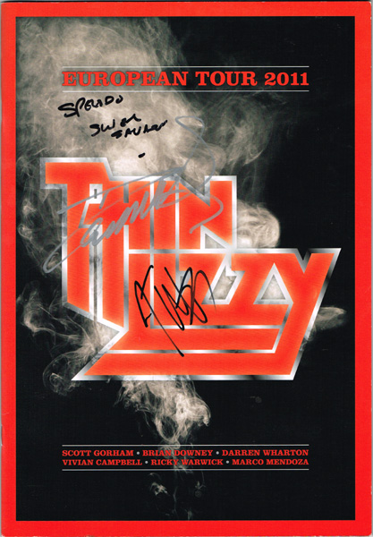 Thin Lizzy, Renegade tour1981, signed Tour Programme at Whyte's Auctions
