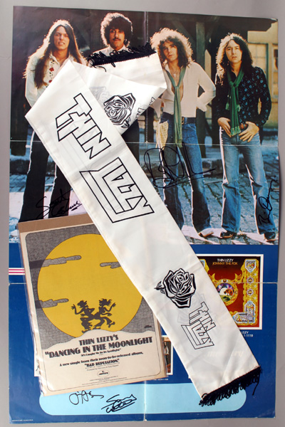 Thin Lizzy, United States promotional poster, signed at Whyte's Auctions