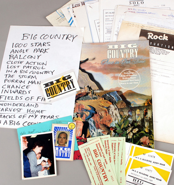 Big Country, 1989 tour at Whyte's Auctions