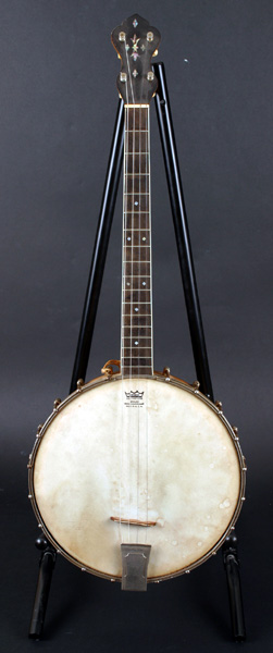 A tenor banjo with a Waverly head at Whyte's Auctions