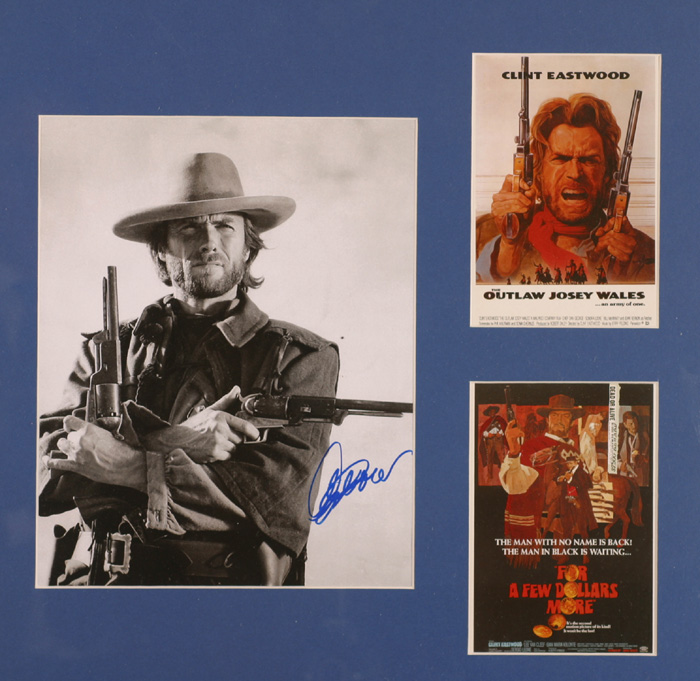 Clint Eastwood, movie posters and signed photohraph at Whyte's Auctions