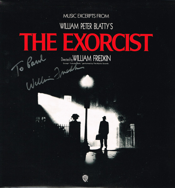 The Exorcist, William Friedkin, soundtrack signed at Whyte's Auctions
