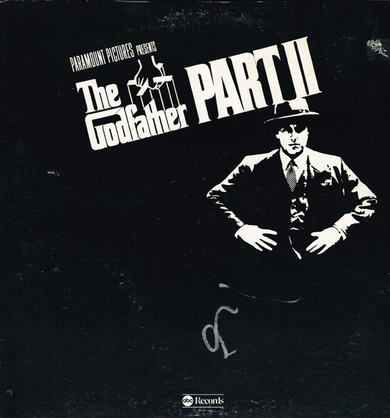 Al Pacino, The Godfather Part II, soundtrack, signed at Whyte's Auctions