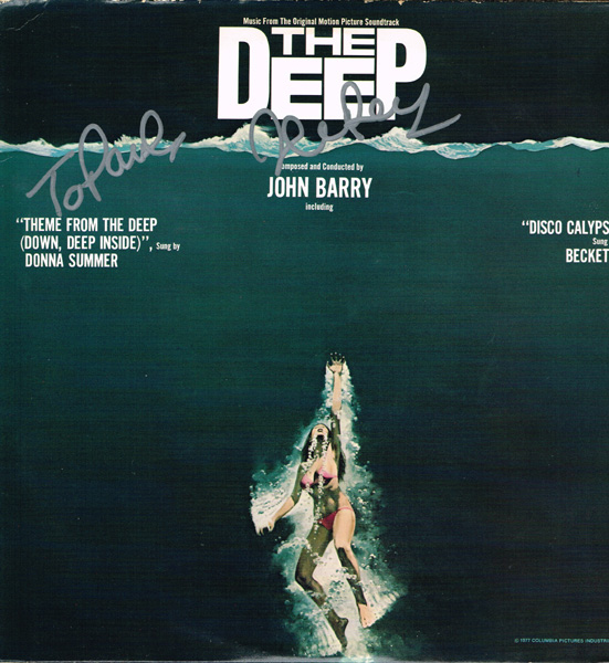 John Barry, The Deep, signed album at Whyte's Auctions