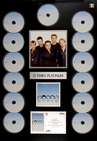 Westlife 13 times platinum at Whyte's Auctions