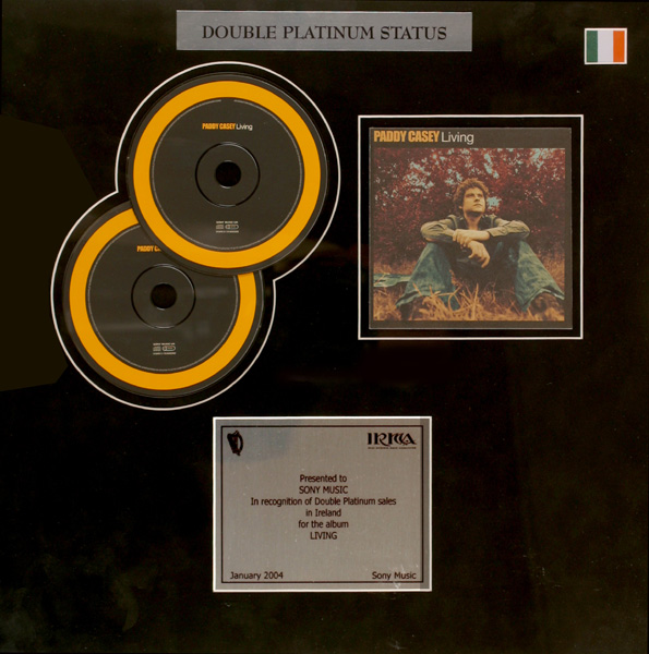 Paddy Casey, Double Platinum Award at Whyte's Auctions