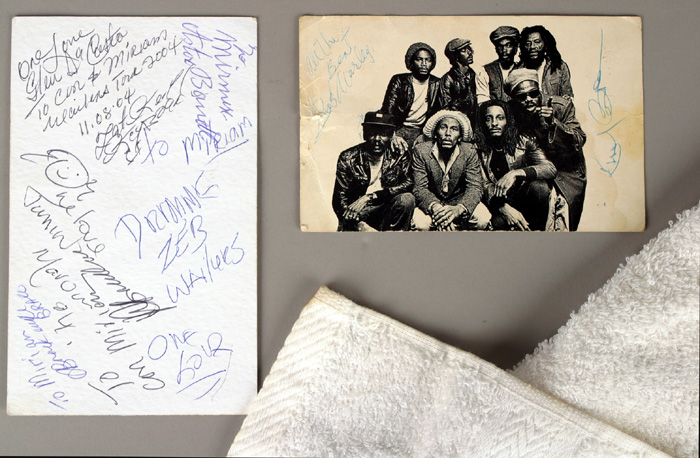 Bob Marley signed photograph, Dublin 1980 at Whyte's Auctions