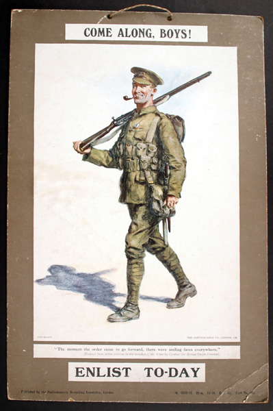 1915 Recruiting Poster at Whyte's Auctions