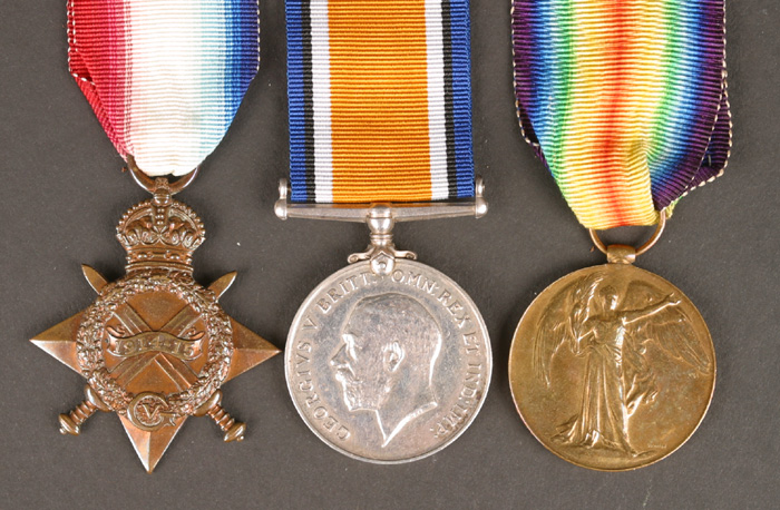 1914-18 World War I Trio, Royal Irish Rifles medals at Whyte's Auctions