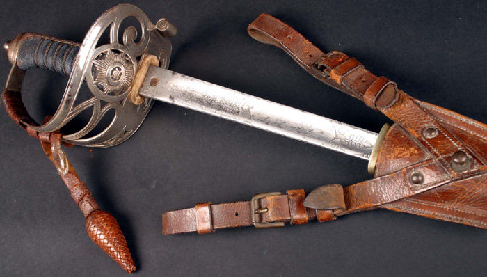 1914 - 1918 WWI Irish Guards Officer's sword at Whyte's Auctions