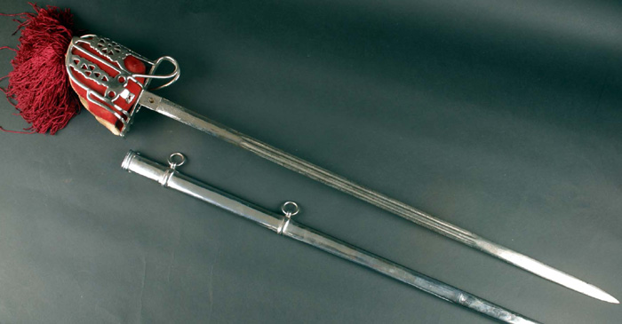 World War I Scottish parade sword with basket hilt at Whyte's Auctions